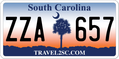 SC license plate ZZA657