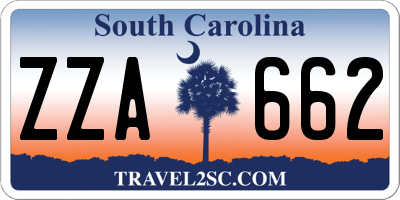 SC license plate ZZA662