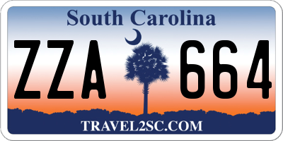 SC license plate ZZA664