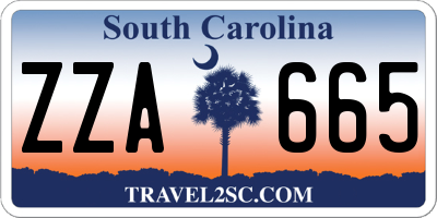 SC license plate ZZA665