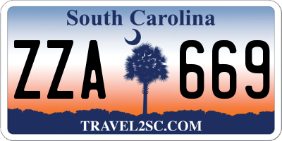 SC license plate ZZA669