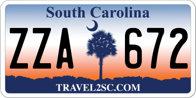 SC license plate ZZA672