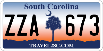 SC license plate ZZA673