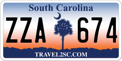 SC license plate ZZA674