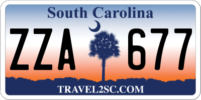 SC license plate ZZA677