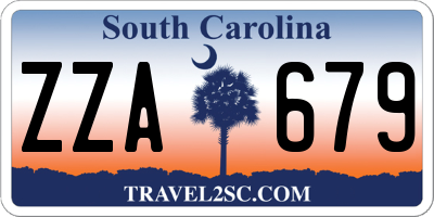 SC license plate ZZA679