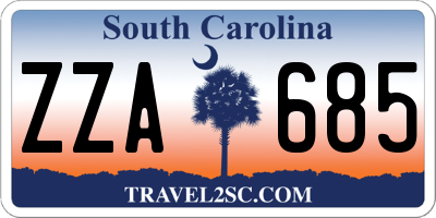 SC license plate ZZA685