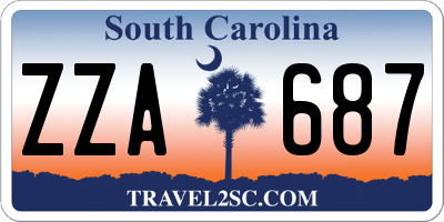 SC license plate ZZA687