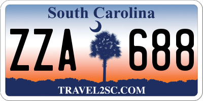 SC license plate ZZA688