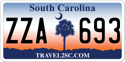 SC license plate ZZA693