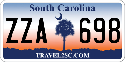 SC license plate ZZA698