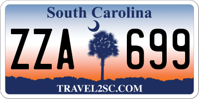 SC license plate ZZA699