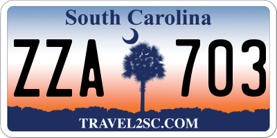 SC license plate ZZA703