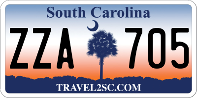 SC license plate ZZA705