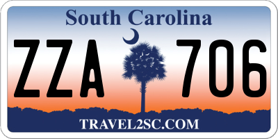 SC license plate ZZA706