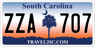 SC license plate ZZA707