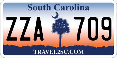 SC license plate ZZA709