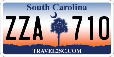 SC license plate ZZA710