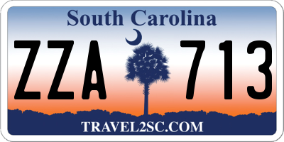 SC license plate ZZA713