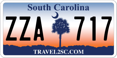 SC license plate ZZA717