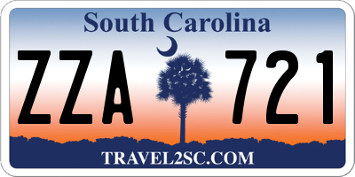 SC license plate ZZA721