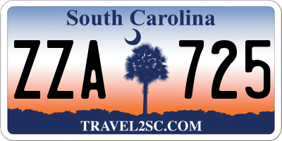 SC license plate ZZA725