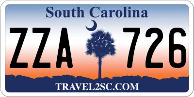 SC license plate ZZA726