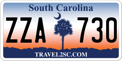 SC license plate ZZA730