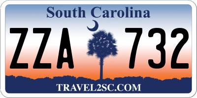 SC license plate ZZA732