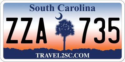SC license plate ZZA735