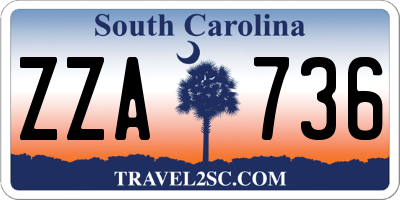 SC license plate ZZA736