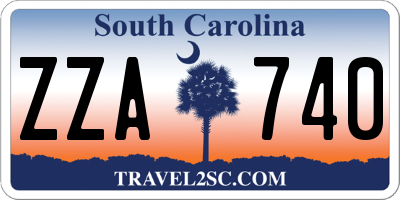 SC license plate ZZA740