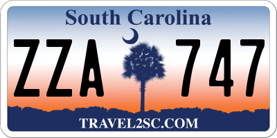 SC license plate ZZA747