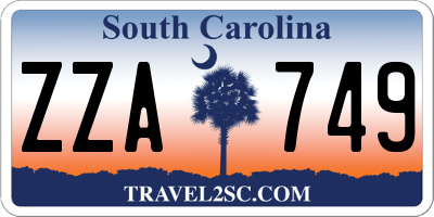 SC license plate ZZA749