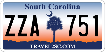 SC license plate ZZA751