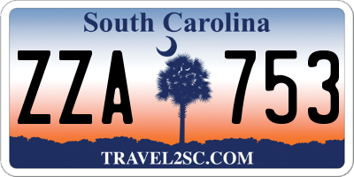 SC license plate ZZA753