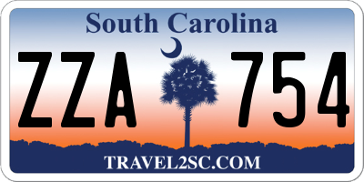 SC license plate ZZA754