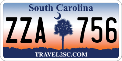 SC license plate ZZA756