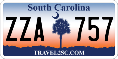 SC license plate ZZA757