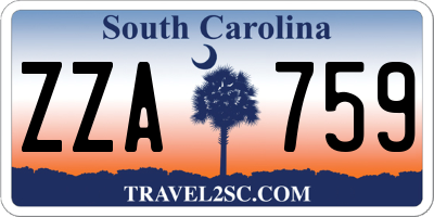 SC license plate ZZA759