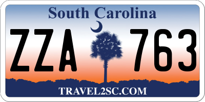 SC license plate ZZA763