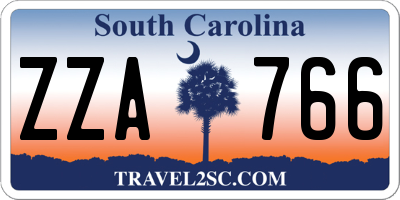 SC license plate ZZA766