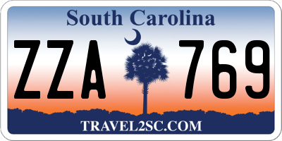 SC license plate ZZA769