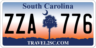 SC license plate ZZA776