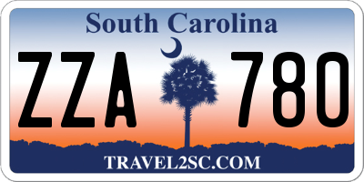 SC license plate ZZA780