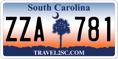 SC license plate ZZA781