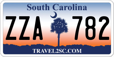 SC license plate ZZA782