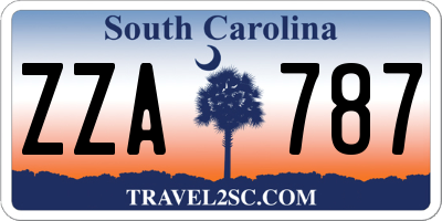 SC license plate ZZA787