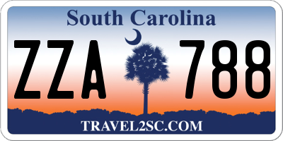 SC license plate ZZA788