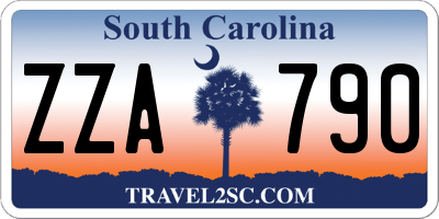 SC license plate ZZA790